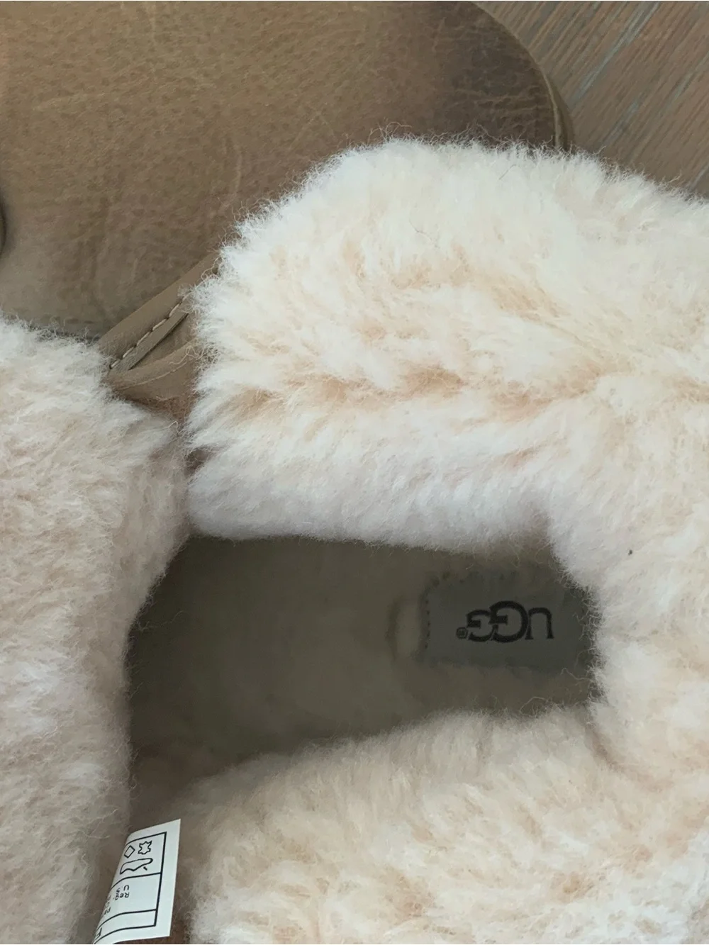 Ugg Leather Shearling Sheepskin Laces Beige Shabby Boots US 11